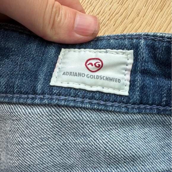 AG Adriano Goldschmied Hailey ex boyfriend roll up distressed denim shorts 27 - Picture 9 of 17